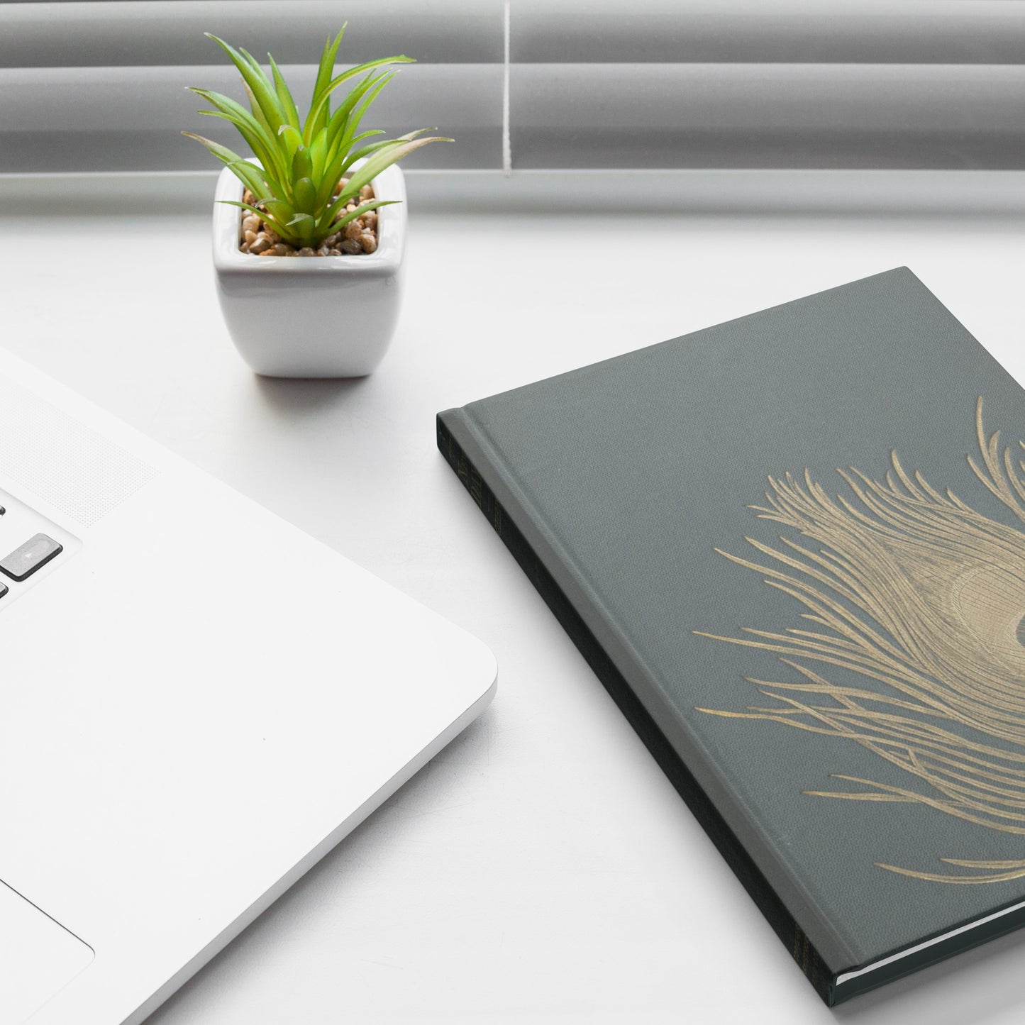 Peacock Feather Hardcover Notebook
