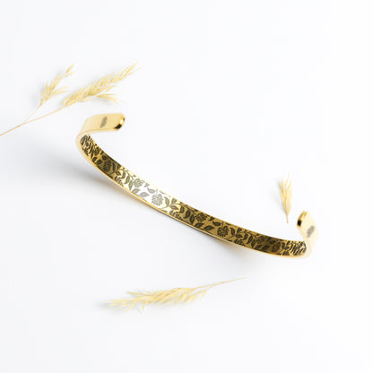 George Eliot Never Too Late Cuff Bracelet