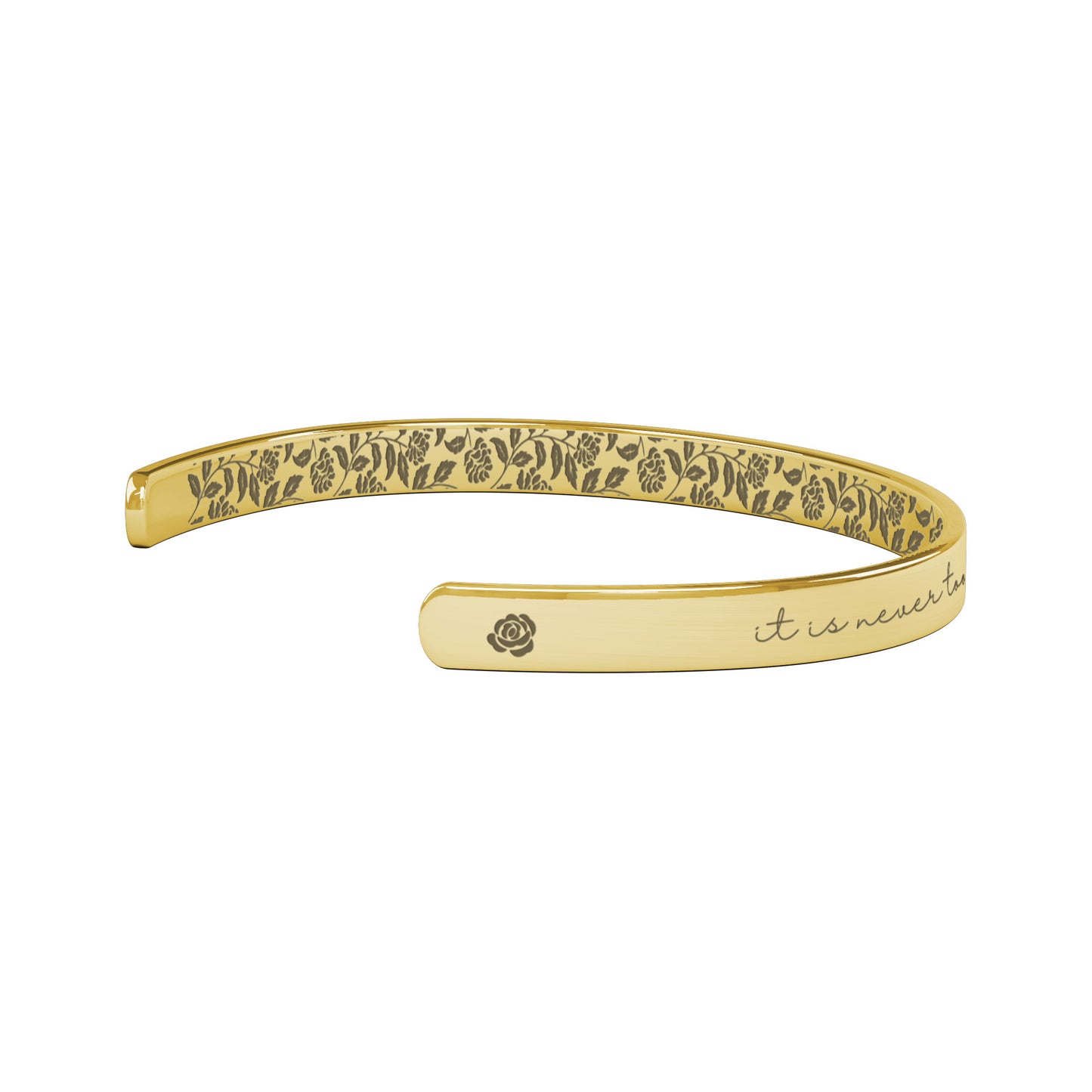 George Eliot Never Too Late Cuff Bracelet