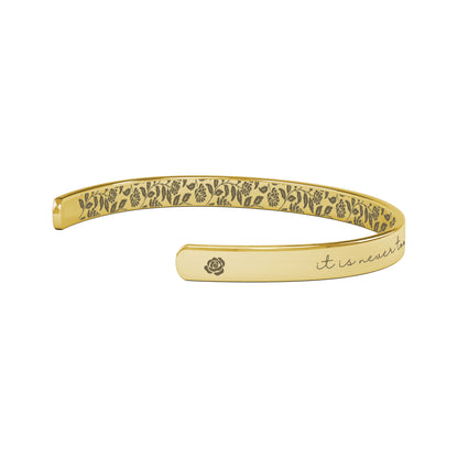 George Eliot Never Too Late Cuff Bracelet