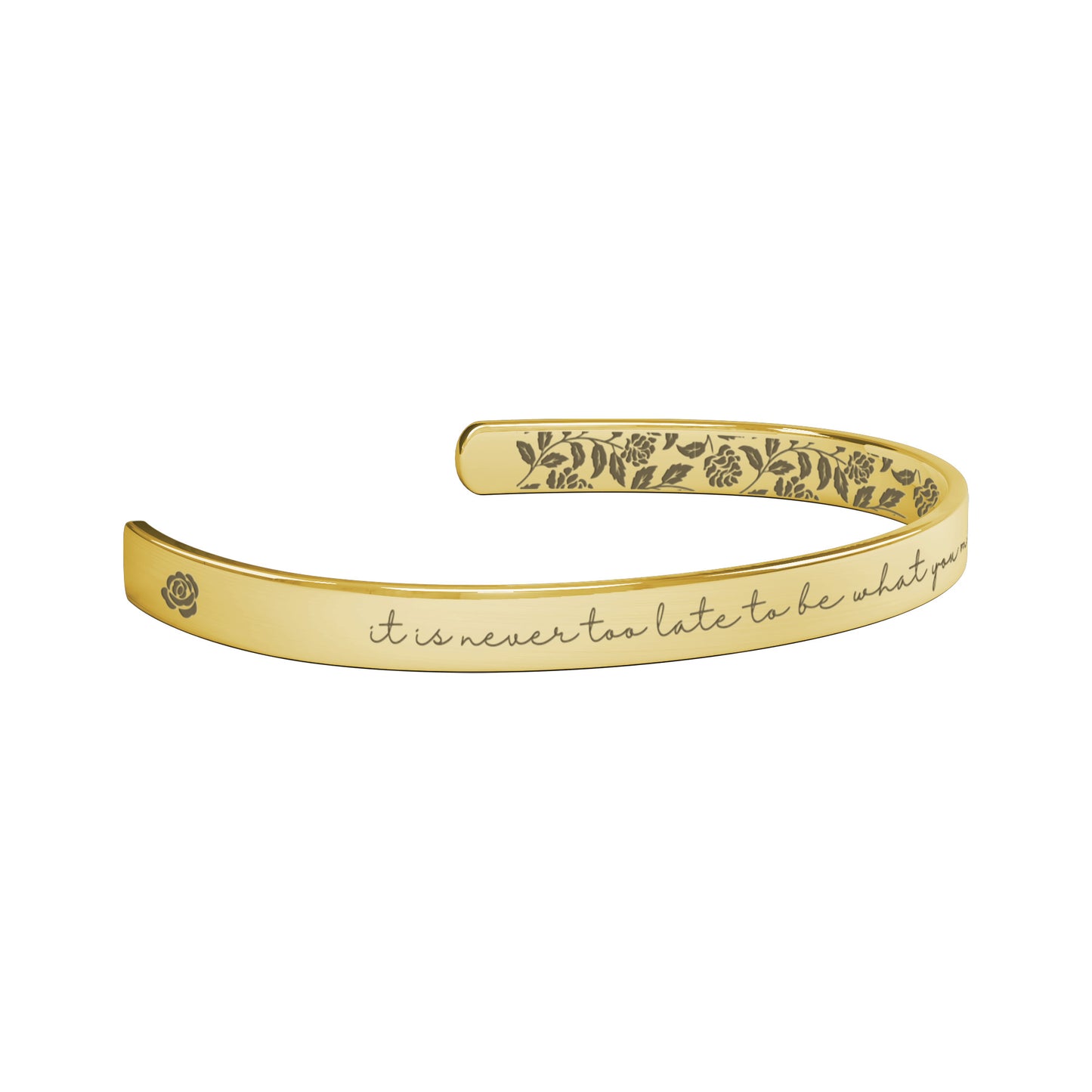George Eliot Never Too Late Cuff Bracelet