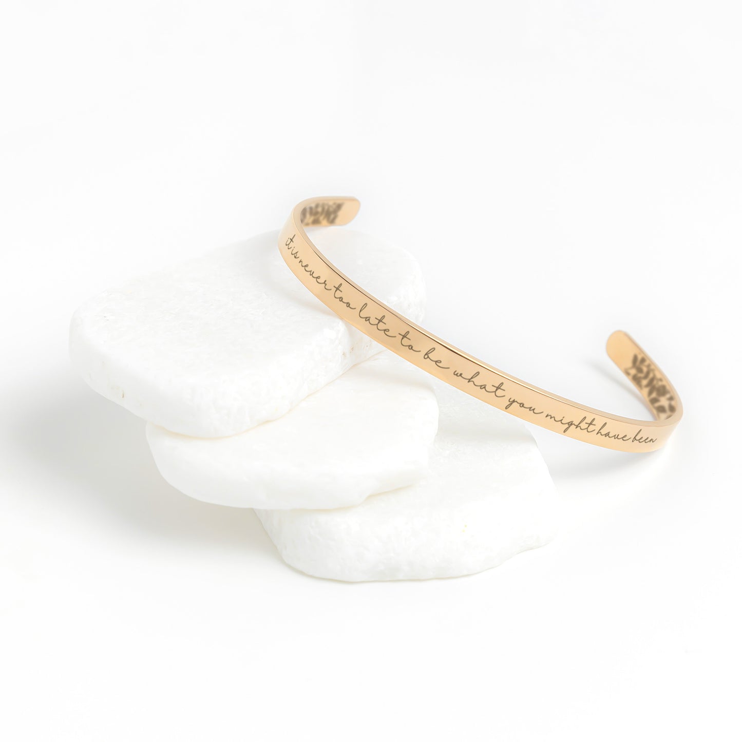 George Eliot Never Too Late Cuff Bracelet