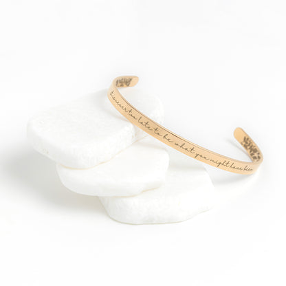 George Eliot Never Too Late Cuff Bracelet