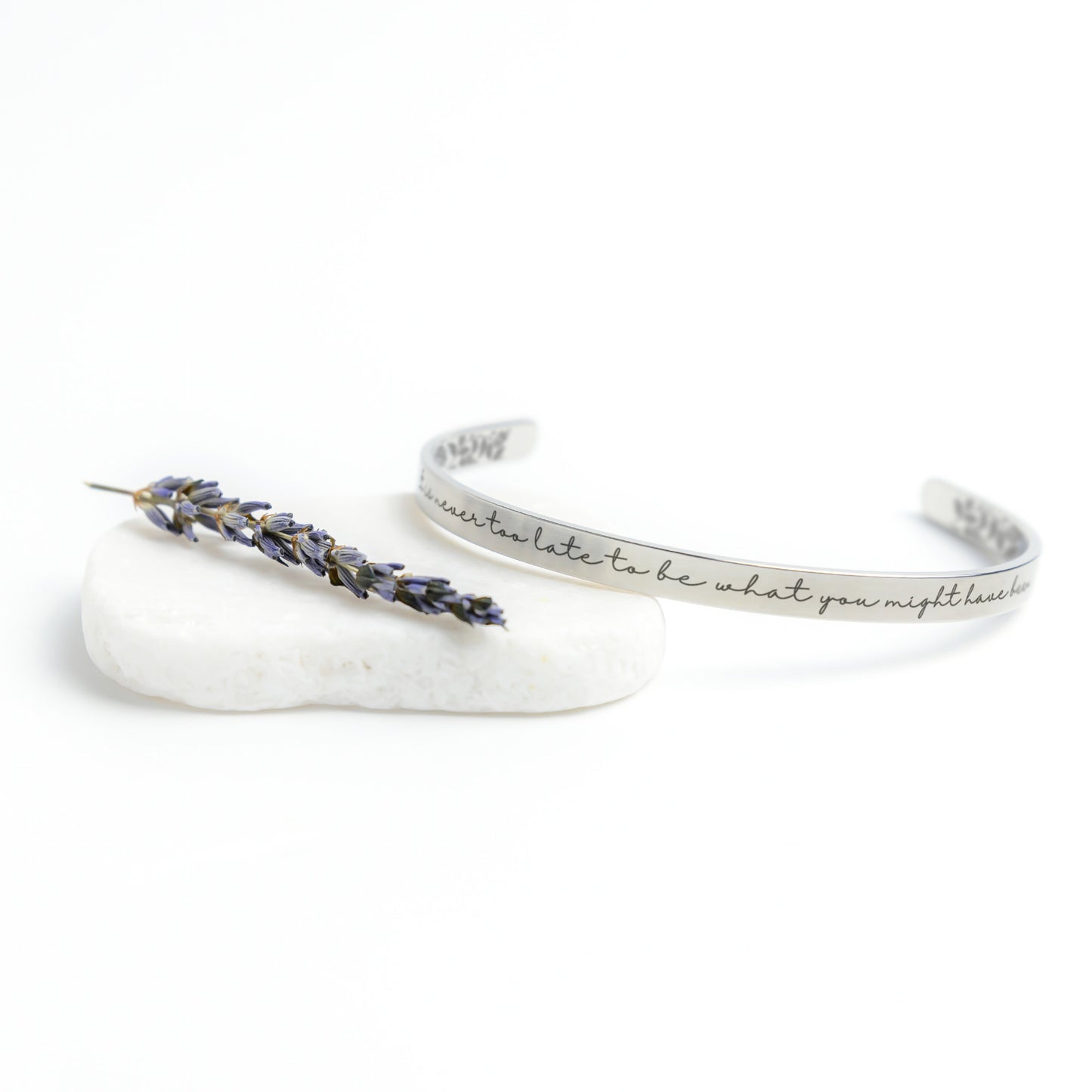 George Eliot Never Too Late Cuff Bracelet